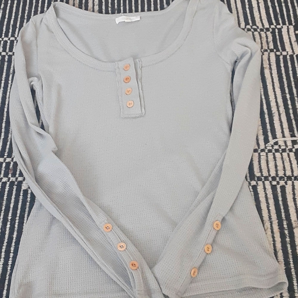 Cute thermal button shirt
